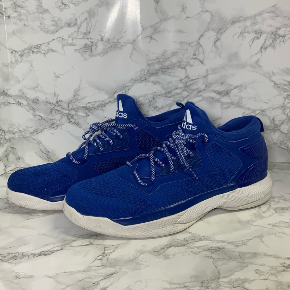 Adidas Men Blue white Dame Sugar Gee Brookfield Bounce Non-Marking Shoes size 17